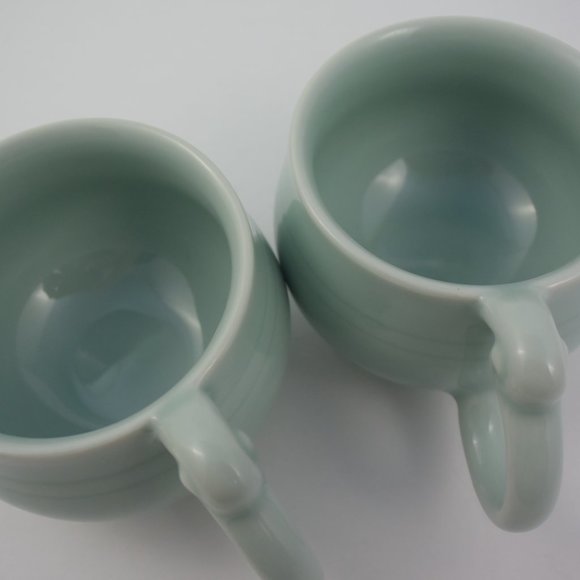 Pair of Celadon Porcelain Coffee/Tea Mugs - Picture 9 of 11